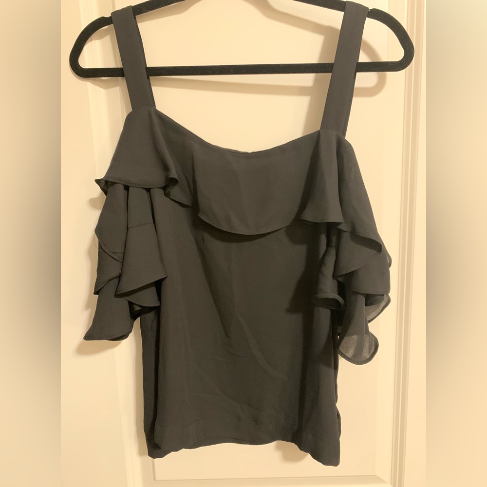 Black j crew top size 14
